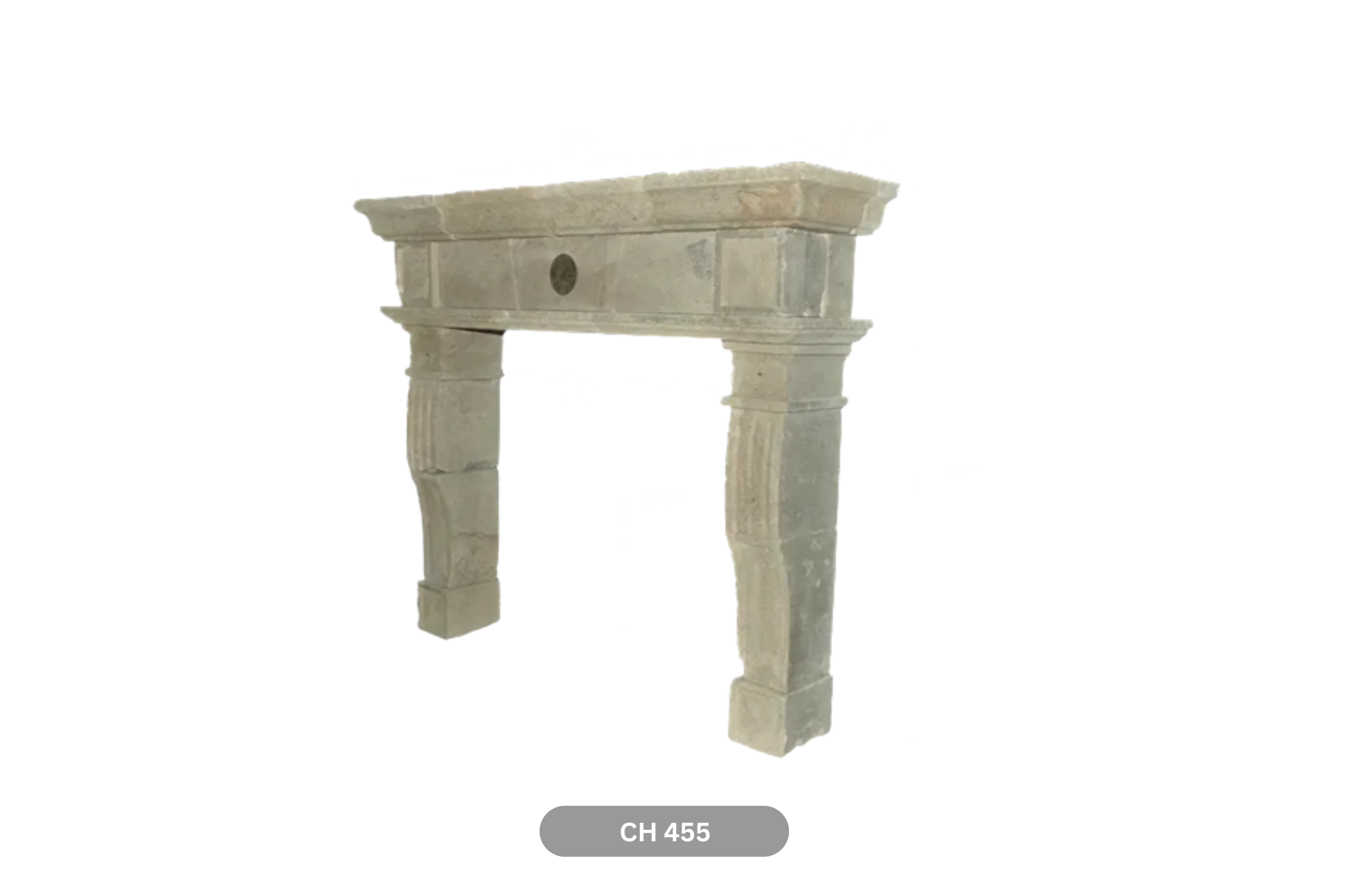 Reclaimed Limestone Mantel - Image 3